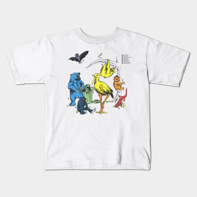 Friendly Beasts Kids T-Shirt by Hillary White Rabbit